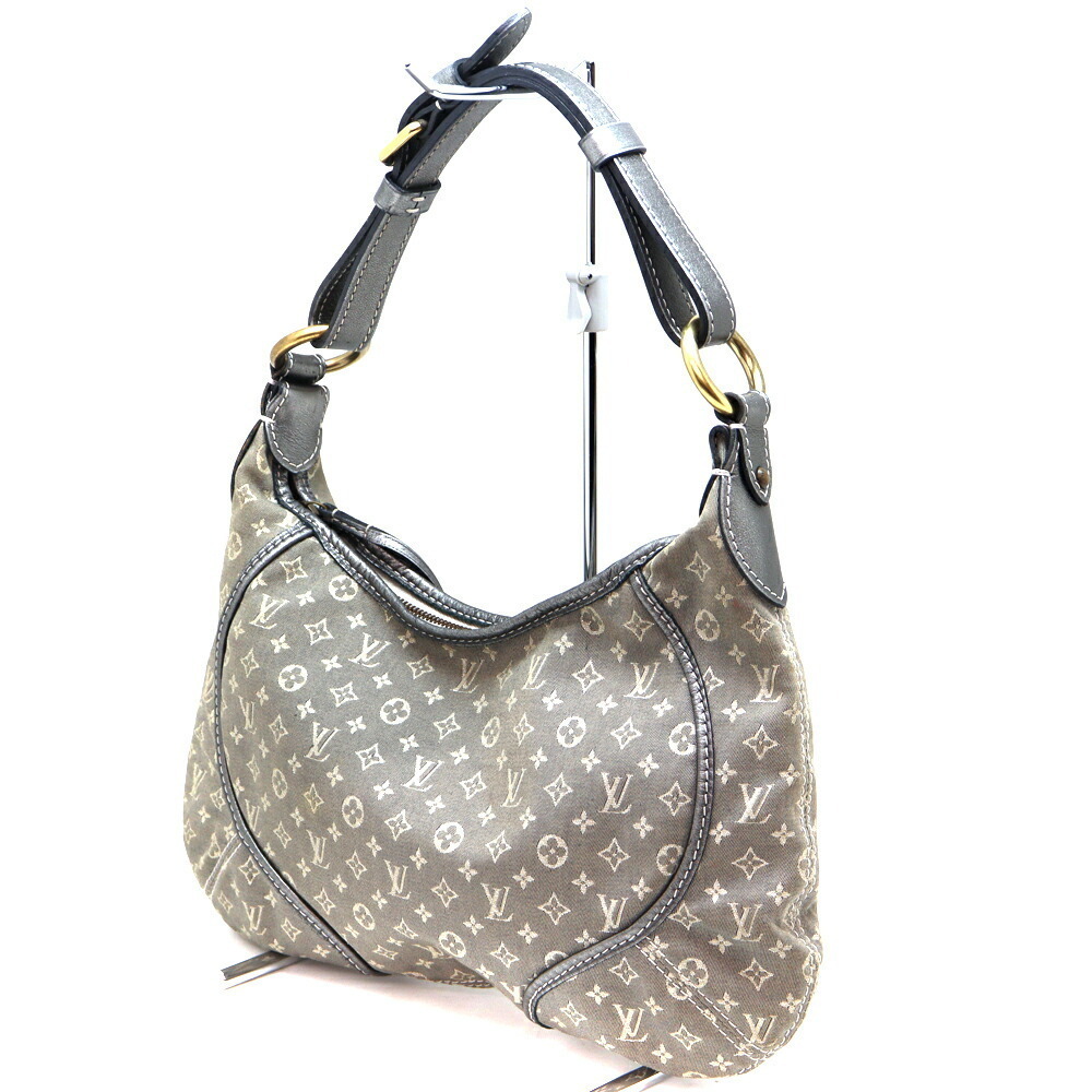 Louis Vuitton Manon Monogram Leather Platine Gray Shoulder Bag